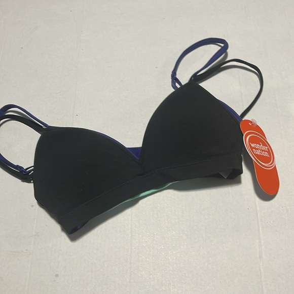 NWT Wonder Nation Girls Bra, 2 Pack T-Shirt Seamless Molded Cup -Size 30 (10/12) - Picture 2 of 5